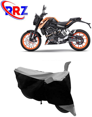 RRZ Waterproof Two Wheeler Cover for KTM(125 Duke, Black, Grey)