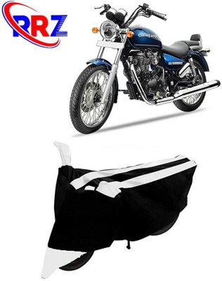 RRZ Waterproof Two Wheeler Cover for Royal Enfield(Thunderbird 350, Black, White)