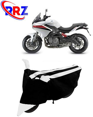 RRZ Waterproof Two Wheeler Cover for Benelli(TNT 600 GT, Black, White)
