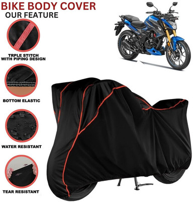 kerwa Waterproof Two Wheeler Cover for Honda(Hornet 2.0, Black, Red)