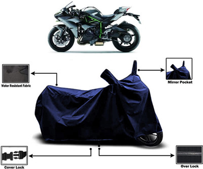 Amexride Two Wheeler Cover for Kawasaki(Ninja H2R, Blue)