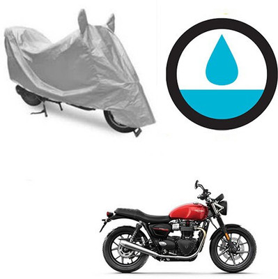 DeepShakshi AUTOMOTIVE Waterproof Two Wheeler Cover for Triumph(Twin spark, Silver)