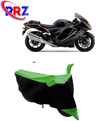 RRZ Waterproof Two Wheeler Cover for Suzuki(Hayabusa, Black, Green)