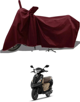 HWSXQAE Waterproof Two Wheeler Cover for TVS(Scooty Zest 110 BS6, Maroon)