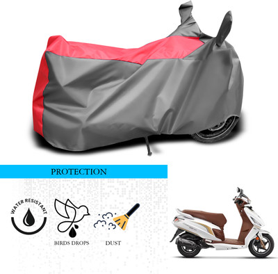 ANTHUB Waterproof Two Wheeler Cover for Hero(Maestro Electric, Grey, Red)