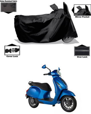 CODOKI Waterproof Two Wheeler Cover for Bajaj(Chetak, Black)