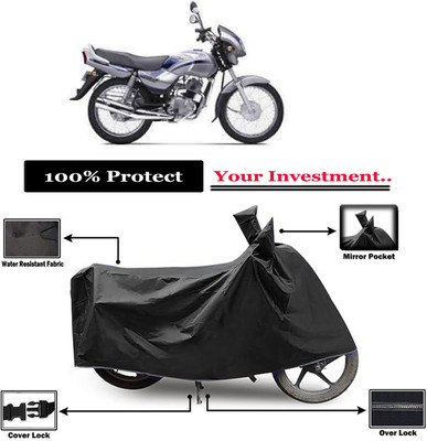 Amexride Two Wheeler Cover for TVS(Victor Edge, Black)