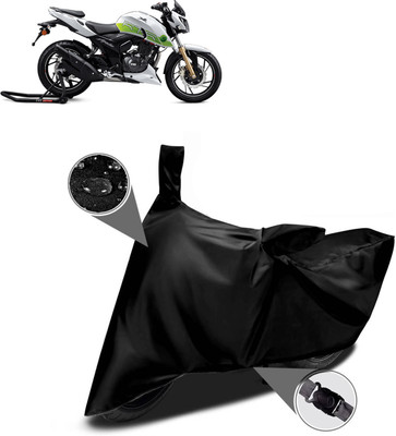 PAGORA Waterproof Two Wheeler Cover for TVS(Apache RTR 200 Fi E100, Black)