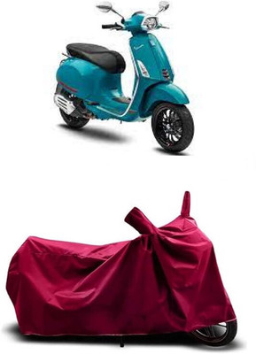 Coxtor Waterproof Two Wheeler Cover for Piaggio(Vespa, Maroon)