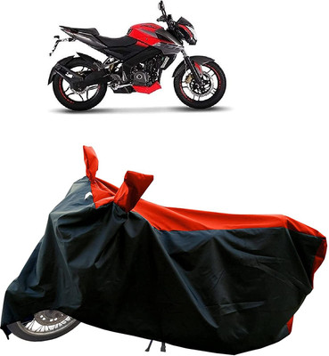 KEDIT Two Wheeler Cover for Bajaj(Pulsar 200 NS DTS-i, Red, Black)