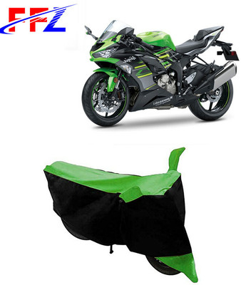 FFZ Two Wheeler Cover for Kawasaki(Ninja ZX-6R, Black, Green)