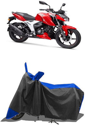 SUGASHRI Waterproof Two Wheeler Cover for TVS(Apache RTR 165 RP, Blue, Black)