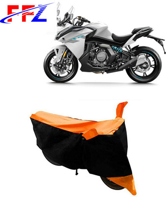 FFZ Waterproof Two Wheeler Cover for CFMoto(650GT, Black, Orange)