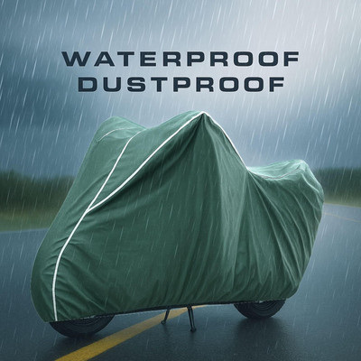 Car Styling Waterproof Two Wheeler Cover for Yamaha(FZ-X, Green, White)