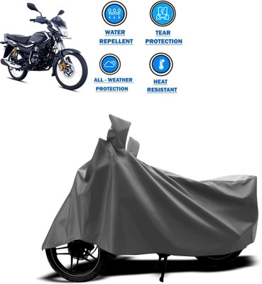 DeepShakshi AUTOMOTIVE Two Wheeler Cover for Bajaj(Platina 110 H-Gear, Grey)