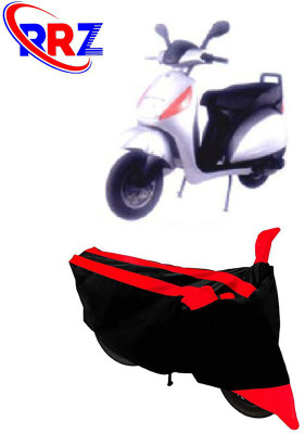 RRZ Waterproof Two Wheeler Cover for Bajaj(Fusion, Black, Red)