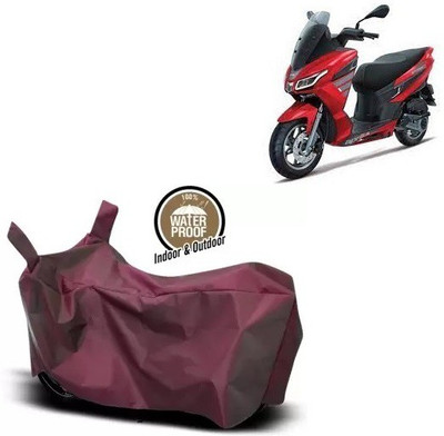 OliverX Waterproof Two Wheeler Cover for Vespa(Piaggio Elettrica BS6, Maroon)