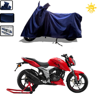 WMIZEXA Waterproof Two Wheeler Cover for TVS(Apache RTR 160 4V, Blue)