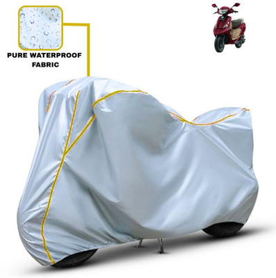 Delphinium Waterproof Two Wheeler Cover for TVS(Scooty Zest, Silver)