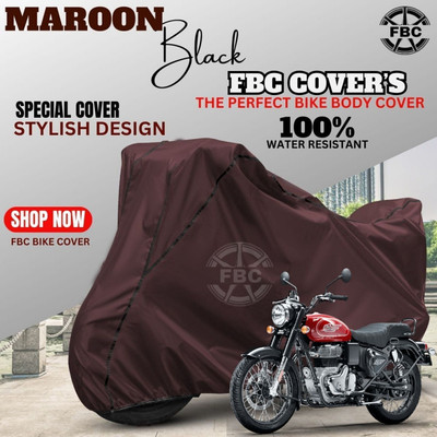 FBC Waterproof Two Wheeler Cover for Royal Enfield(Bullet, Maroon)