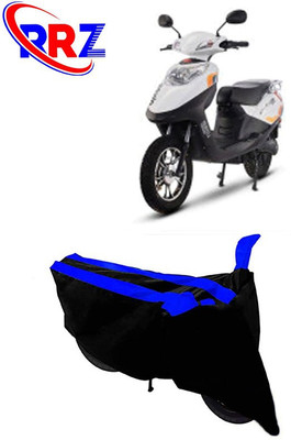 RRZ Waterproof Two Wheeler Cover for Hero(Electric, Black, Blue)