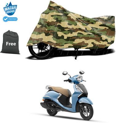 GOSHIV-car and bike accessories Waterproof Two Wheeler Cover for Yamaha(Fascino 125 FI, Yellow)