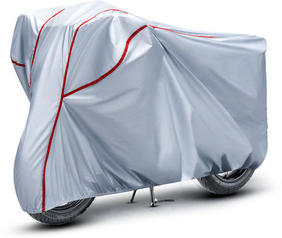 Shiv Kanha Waterproof Two Wheeler Cover for Bajaj(Pulsar 125, Silver, Red)