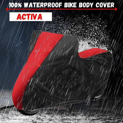 DeepShakshi AUTOMOTIVE Waterproof Two Wheeler Cover for Honda(Activa, Black, Red)