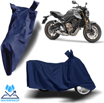 ROYAL AUTO MART Waterproof Two Wheeler Cover for Honda(CBR650R, Blue)