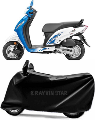 R Rayvin Star Two Wheeler Cover for Honda(Activa i, Black)