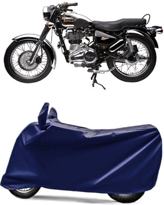 AUCTIMO Two Wheeler Cover for Royal Enfield(Electra Delux, Blue)