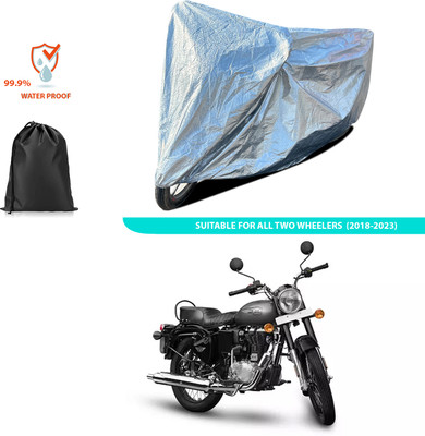 PAGORA Waterproof Two Wheeler Cover for Royal Enfield(Bullet, Silver)