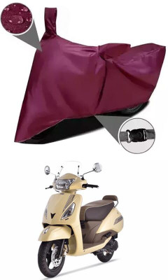 KEDIT Two Wheeler Cover for TVS(Jupiter classic, Maroon)