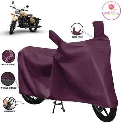 MADAFIYA Waterproof Two Wheeler Cover for Royal Enfield(Classic 350 Signals, Maroon)