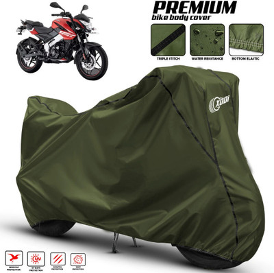 xodi Waterproof Two Wheeler Cover for Bajaj(Pulsar NS-160 BS6, Green, Black)