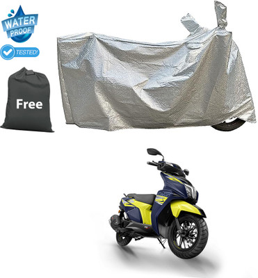 CODOKI Waterproof Two Wheeler Cover for TVS(Ntorq 125, Silver)