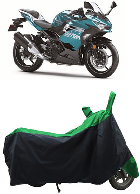 Coxtor Waterproof Two Wheeler Cover for Kawasaki(Ninja 400 BS6, Green)