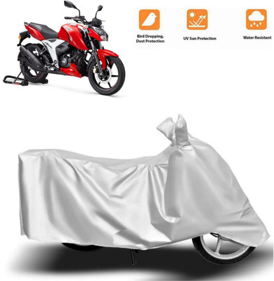 ma collections Waterproof Two Wheeler Cover for TVS(Apache RTR 160 4V, Silver)