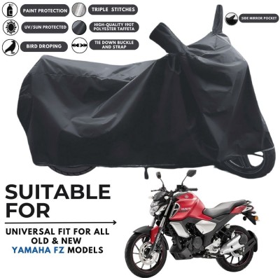 MADAFIYA Two Wheeler Cover for Yamaha(FZ S V3 BS6, Black)