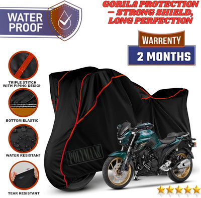 POLYMAXX Waterproof Two Wheeler Cover for Yamaha(FZ 25 BS6, Black, Red)