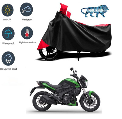 AutoGalaxy Waterproof Two Wheeler Cover for Bajaj(Dominar 400, Black, Red)