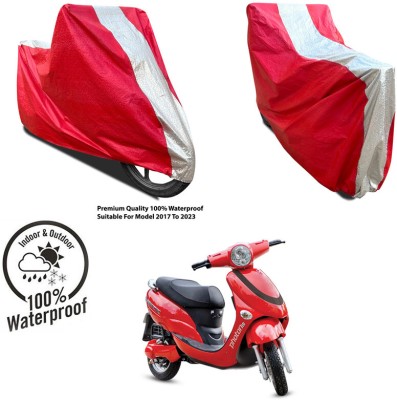 AUTOCAD Waterproof Two Wheeler Cover for Mahindra(Centuro Rockstar, Silver, Red)