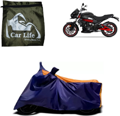 Car Life Two Wheeler Cover for Mahindra(MOJO XT 300, Orange, Blue)