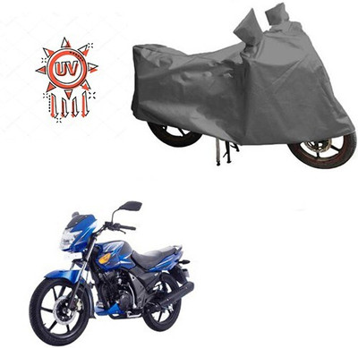 DeepShakshi AUTOMOTIVE Waterproof Two Wheeler Cover for TVS(Flame SR125, Grey)