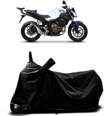 Mdstar Waterproof Two Wheeler Cover for Honda(CB500F, Black)