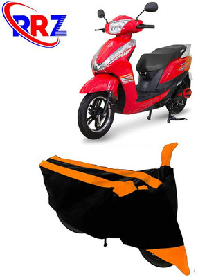 RRZ Waterproof Two Wheeler Cover for Ampere(Magnus, Black, Orange)