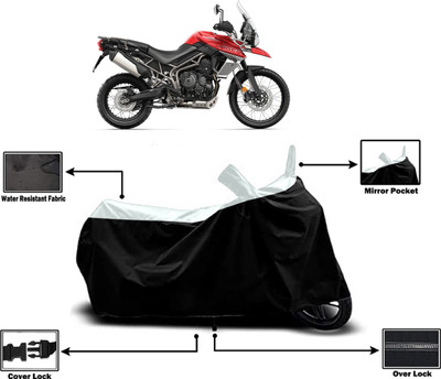Amexride Two Wheeler Cover for Triumph(Tiger 800 XCA, White)