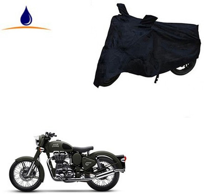 MMSSTAR Waterproof Two Wheeler Cover for Royal Enfield(Battle, Black)