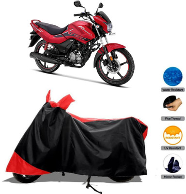 WMIZEXA Waterproof Two Wheeler Cover for Hero(Passion Pro i3S, Red, Black)