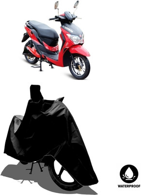 Amexride Waterproof Two Wheeler Cover for Hero Electric(Electric Dash BS6, Black)